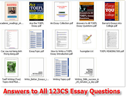 Answers to All 123CS Essay Questions Answers-to-all-toefl-essay-questions1